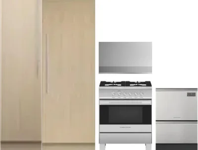 5 Piece Package Includes Refrigerator, Freezer, Range, Hood And Dishwasher